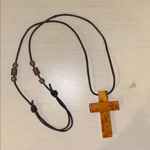 Wooden Cross Necklace